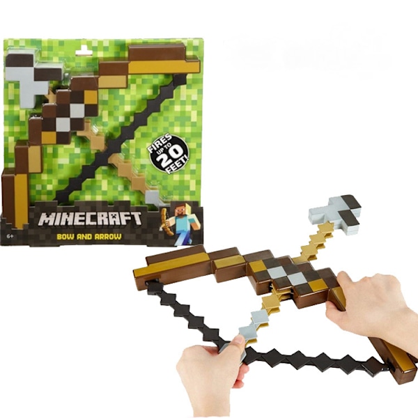 Minecraft-legetøj, tilbehør til rollespil, børnestørrelse, gave til børn Brown