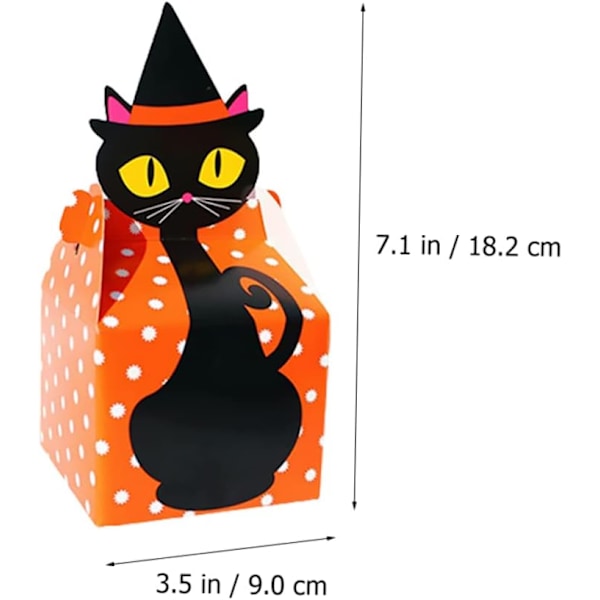 30 st Halloween godisbox Cupcake-lådor Födelsedagsgodisbox Halloween papperspresentask Resväska Pappersgodisförpackningslåda Halloween tårtbox