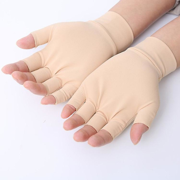 1 Pair Half-Finger Compression Gloves
