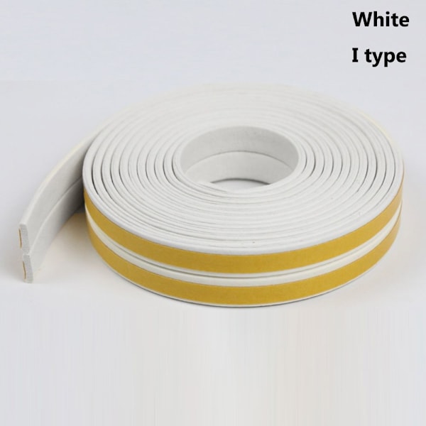 5/10m Tätningslist Fönster Dörr Drag Exkludera VIT 5M I Vit Vit White 5m-I