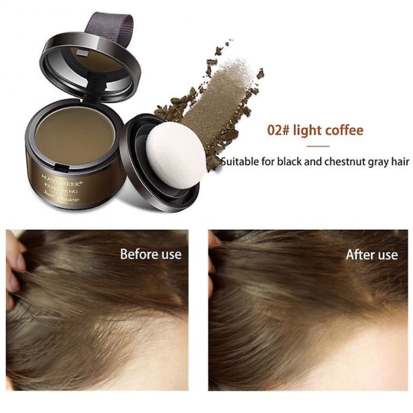 Maycheer Hairline Shadow Powder Modifierar pannan Fyller Hair Shadow Concealer Repair Powder Naturlig Säker Kosmetik Ansiktsbehandling 02 1pc