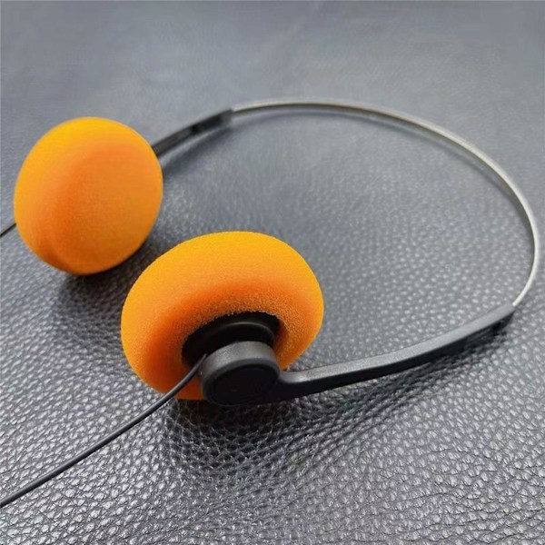 Langalliset sankakuulokkeet 80-luvun 90-luvun Walkman-kuulokkeet musiikille Mp3 {DB Orange