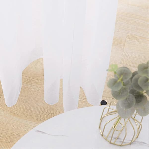 Sett med 2 voile stuegardiner for gutter
