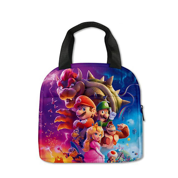 Super Mario Bros Cartoon Movie Lunch Box Portable Multifunctional Lunch Bag For Office Work Picnic