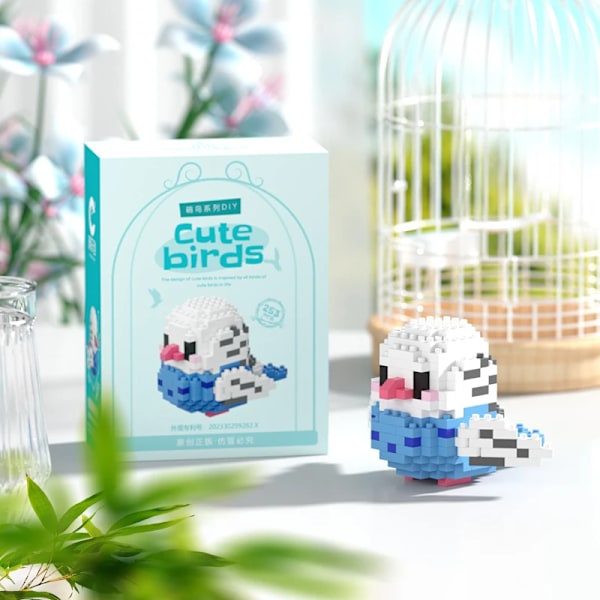 Mini Byggeklodser 3D Fugleserie Sød Papegøje Model Klodser som Bordpynt Legetøj 8913