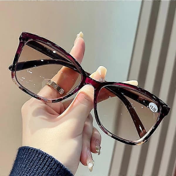 Oversized lesebriller +1.0 til +4.0 wine red 3