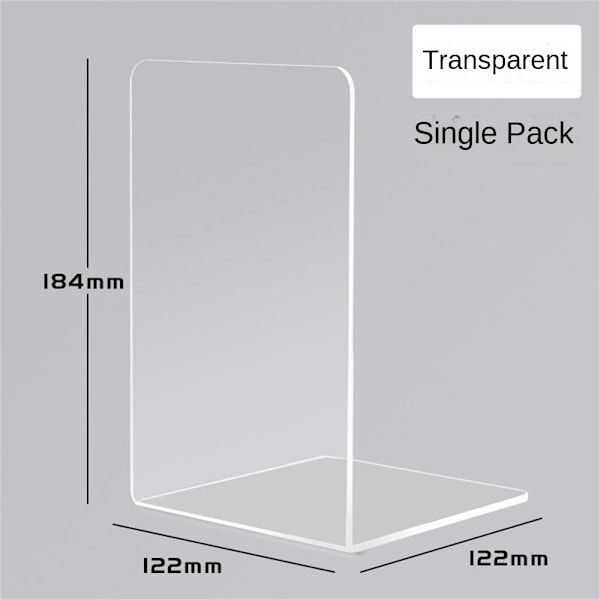 Transparent akryl bokhylla, student skrivbordsförvaring
