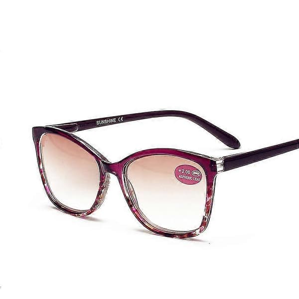 Oversized lesebriller +1.0 til +4.0 wine red 3.5