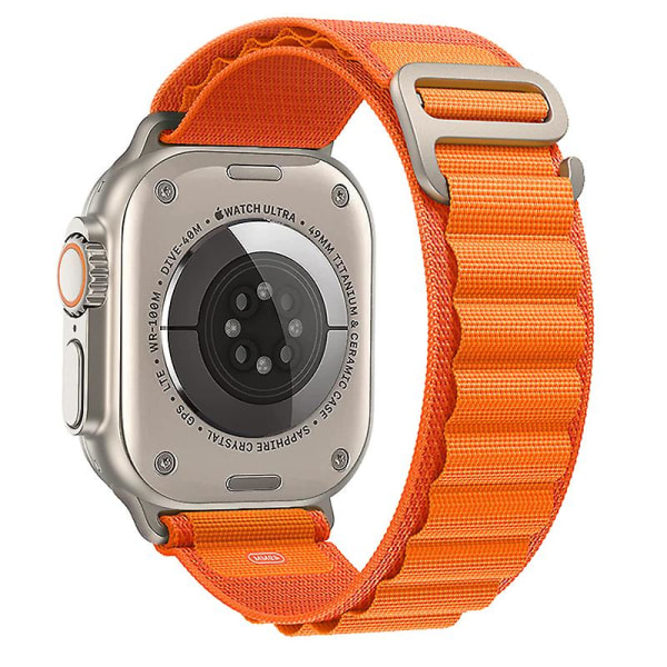 Rem för Alpine Loop Nylon Correa Iwatch Series Ultra 8 Se 7 6 3 5 Kompatibel Apple Watch rem pink 42mm 44mm 45mm 49mm