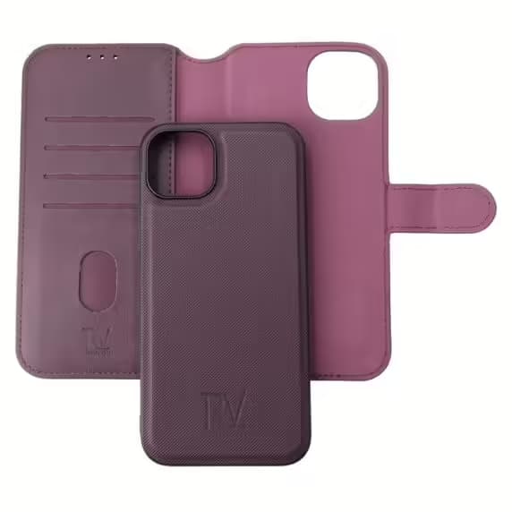 iPhone 15 Plus Plånboksfodral Magnet Rvelon - Lila