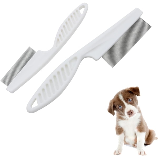 Pack Pet Hair Comb Magic Pet Hair Comb Flea Comb for Dogs Plastic + Stainless Steel Comb for Cat Dog for Grooming and Hair Removal Fa