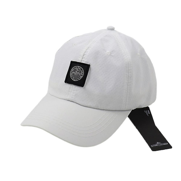 Stone Island keps unisex män kvinnor justerbar sommar utomhus sport hatt (FMY) White