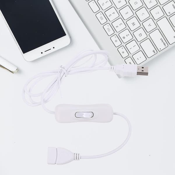 USB 2.0 han til hun-kabel med switch-kabeludvidelse til strømforsyning