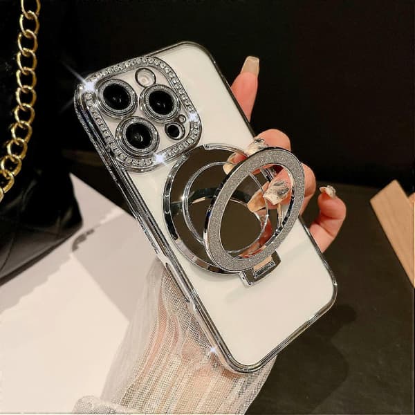 Kompatibel med iPhone 16 Pro Max telefoncover Multicolor Silver