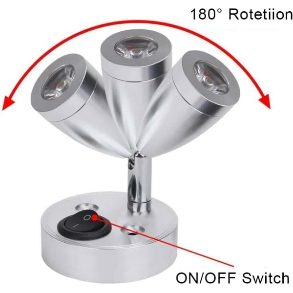 2. 12V LED Spot Leselys Vegg Sengelampe