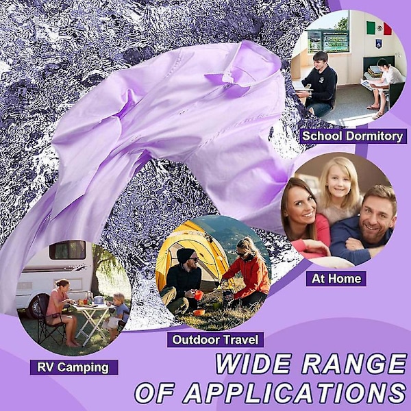 Kannettava pesukone, 11L 2-in-1 kokoontaitettava pesukone ja kuivausrumpu purple
