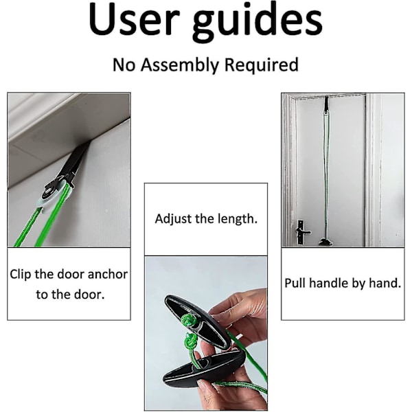 Axelremskive över dörren för sjukgymnastik, träningsremskive för sjukgymnastik, lindrar axelsmärta Green