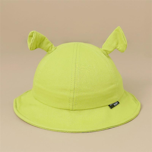 Unisex Monster Shrek Hat for Kids Girls Boys Halloween Bonnet Cotton Bucket Hat Green Festive Funny Skullies Beanie Fisherman Caps