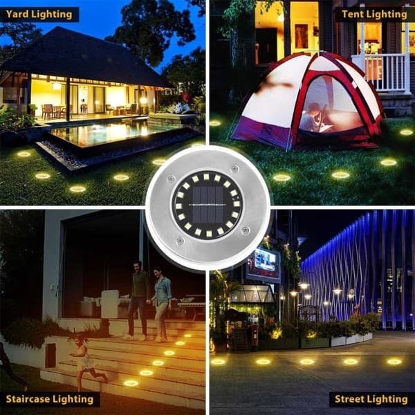 8-pack Solcellsdrivna Spotlights LED Markbelysning_qq