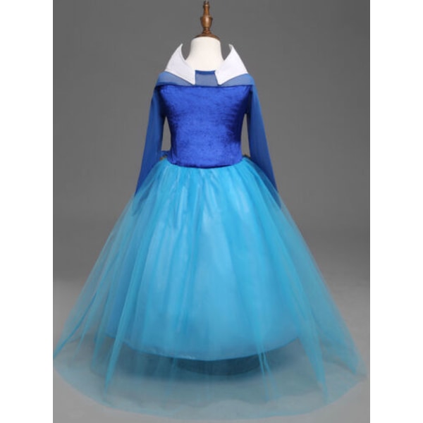 Lasten tyttöjen prinsessamekko Party Mesh Tutu Tulle mekko sininen Blue 5-6 Years