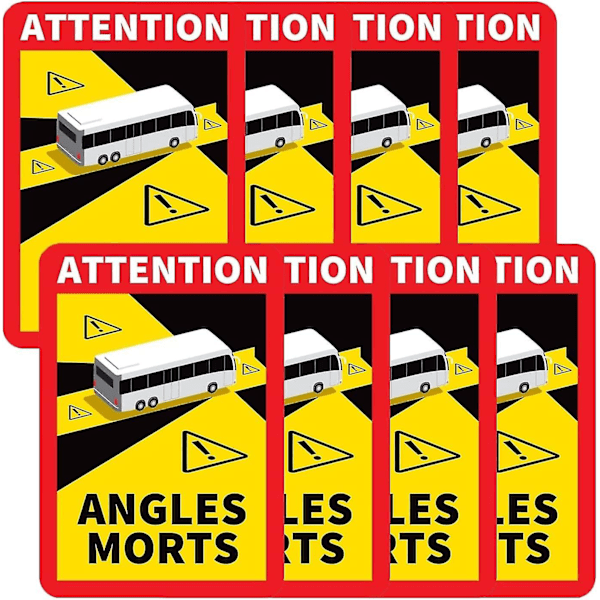 Angles Morts Decal Motorhome Blind Spot Stickers, 10 Pack Car Blind Spot Warning Decals Reflective Weather Resistant Self Adhesive Sticker