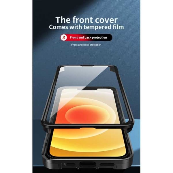 iPhone 11 Heldekkende Premium 3D-deksel ThreeSixty CamShield Svart black