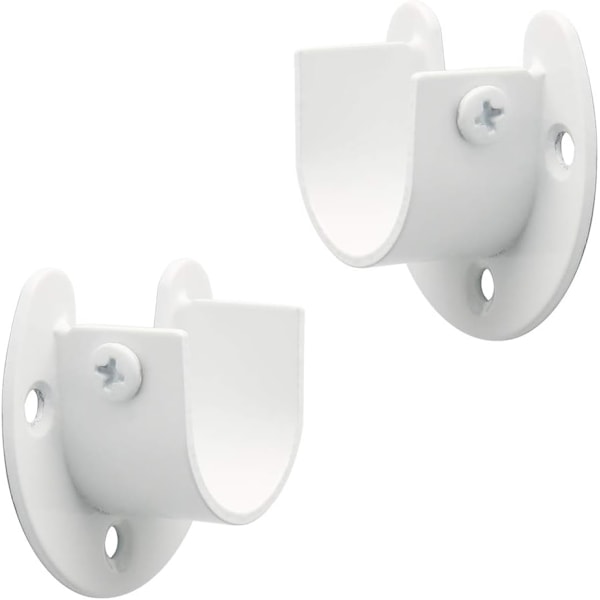 Curtain Rod Bracket U-Shaped Sockets Wardrobe Rod End Hanger Rod