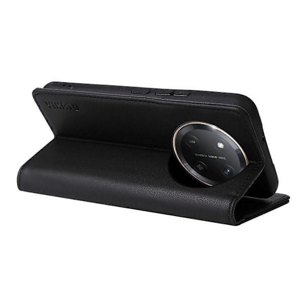 För Honor Magic7 Lite 5G/ X9c 5G Plånboksfodral Kortplats Ställ Läder Telefonfodral [HK] Black