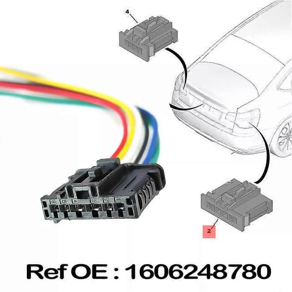 Baglygteforbinder 1606248780, Ledningsnetstik til baglygte A 1pcs