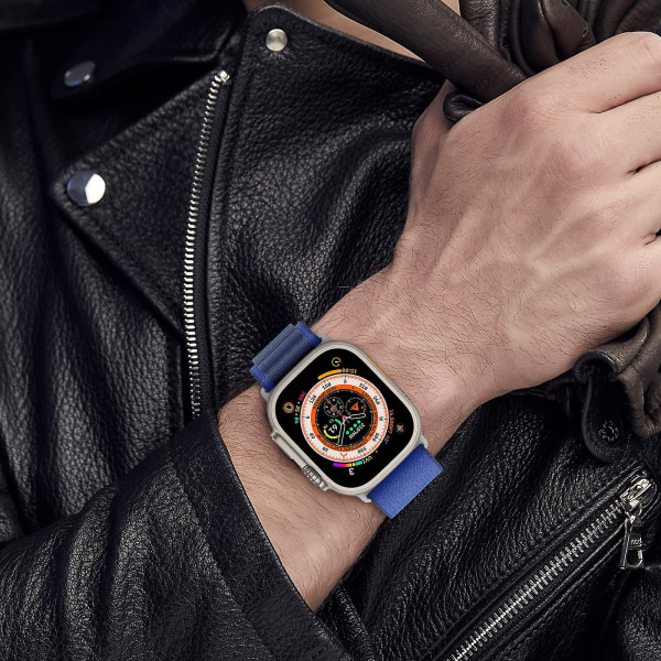 Rem för Alpine Loop Nylon Correa Iwatch Series Ultra 8 Se 7 6 3 5 Kompatibel Apple Watch rem pink 42mm 44mm 45mm 49mm