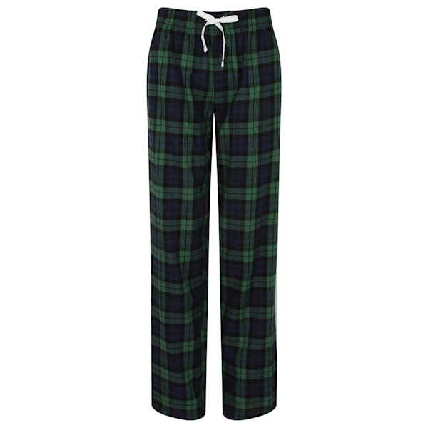 Tartan Loungebyxor för Dam/Kvinnor Marinblå/Grön Rutig Navy/Green Check XS