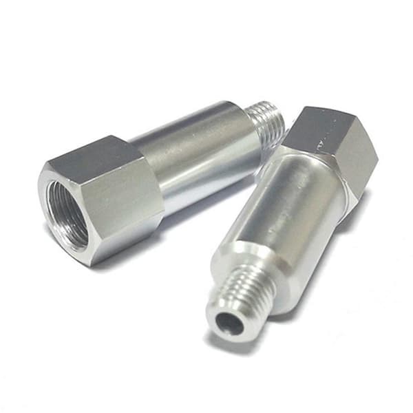 Kølevæsketemperatursensoradapter til LS Swap Gauge M12-1.5 til hun 3/8 tommer NPT-sensor forlænget silver