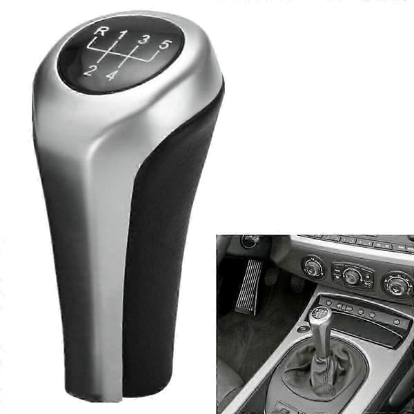 For X5 Z3 E30 E32 E36 E46 E39 E34 Manuell 5-trinns girskiftknott Spak BlackSilver