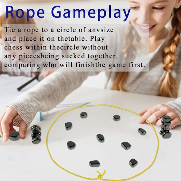 2024 Nytt 2-spelar Party Brädspel Magnetiskt Schackspel Njut av Familjetid Resespel Roligt Spel Strategispel med Svamp Plast och Instruktion [L]