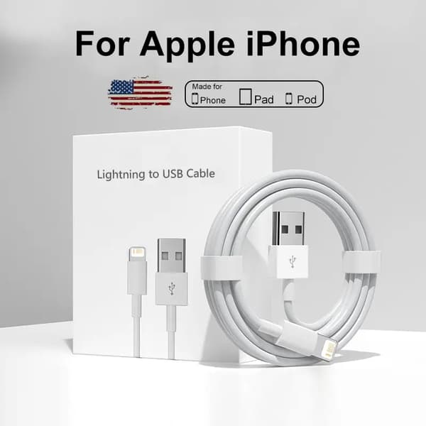 3 Meter iPhone Laddare Lightning Snabbladdningskabel för iPhone