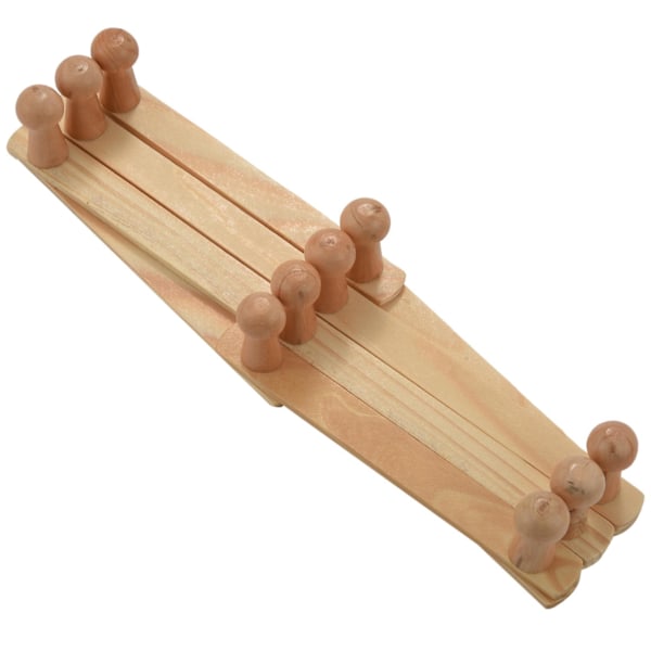 Dragspelsvägghängare 10 Krokar 2-pack Naturträ Utfällbar Dragspelsklädhängare Hängare 2 P