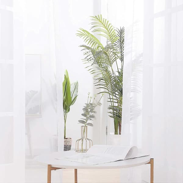 Sett med 2 voile stuegardiner for gutter