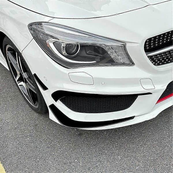 For CLA Class C117 Line 2013-2015 Front Bumper Lip Splitter Spoiler Diffuser Cover Trim Bright Black