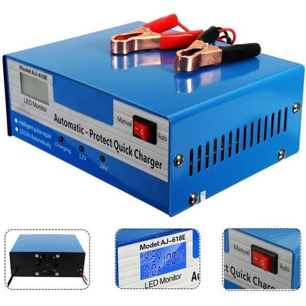 ONEVER Billader - 12V/24V - Smart - 10A - Universell