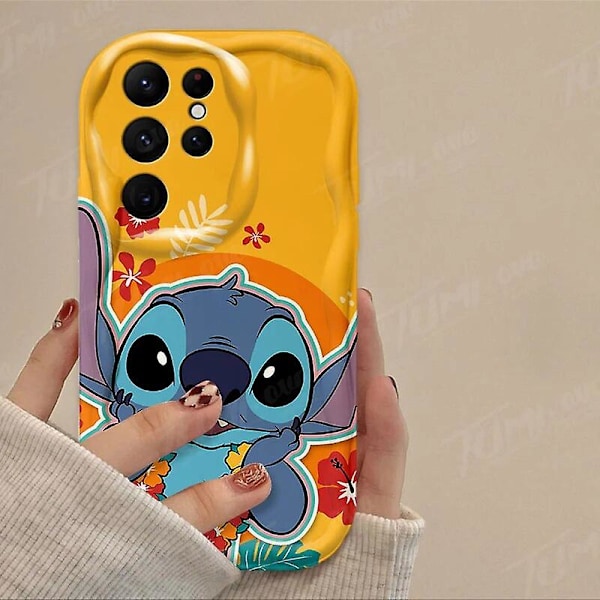 Cartoon Disney Stitch 3D Wave Case til Samsung Galaxy A54 A34 A14 A24 A13 A23 A33 A53 A73 A15 A05 A05S Blødt Silikon Cover Funda 4 Galaxy A13 5G