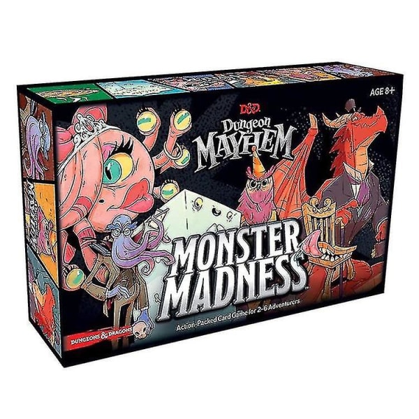 Brädspelskort Dungeon Mayhem Chaos Dungeon Fullständigt engelskt Crazy Monster Strategispel Black