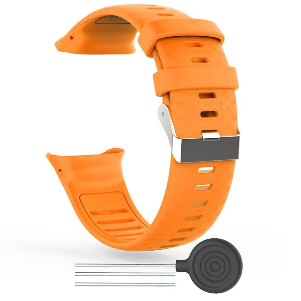 Mjukt ersättningsarmband av silikon Smart Watch armband, kompatibel med Polar Vantage V Orange