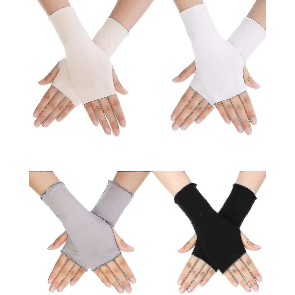 Uv-skyddshandskar Handledslängd Sun Block Körhandskar Unisex fingerlös handske