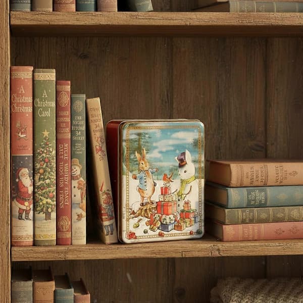 Förvaringsburk Beatrix Potter Julscen Rektangulär Behållare Med Lock Red Onesize