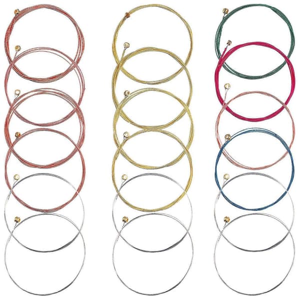 18PCS Gitarrsträngar Kit, Akustiska Strängar, Gitarrplektrum, Capo