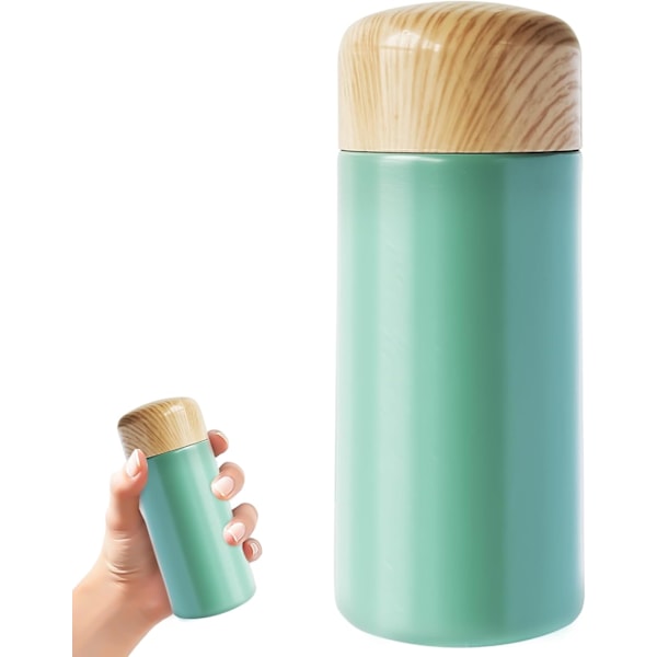 150ml Liten Termosmugg för Mjölk, Kaffe, Te, Mini Termosmugg för Varma och Kalla Drycker, 304 Rostfritt Stål Liten Vattenflaska, Portabel Termosflaska Green