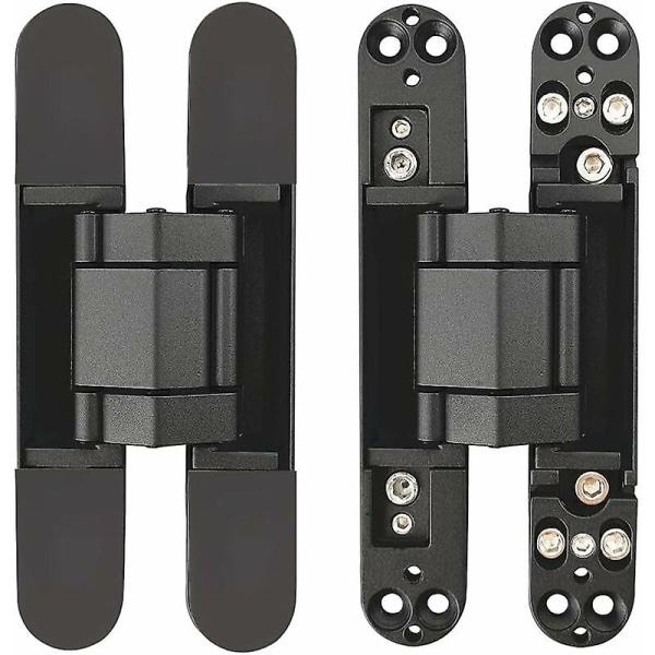 Invisible Hinges For Concealed Door Adjustable Heavy Duty 3-d Concealed Hinges - Black - 1 Pair