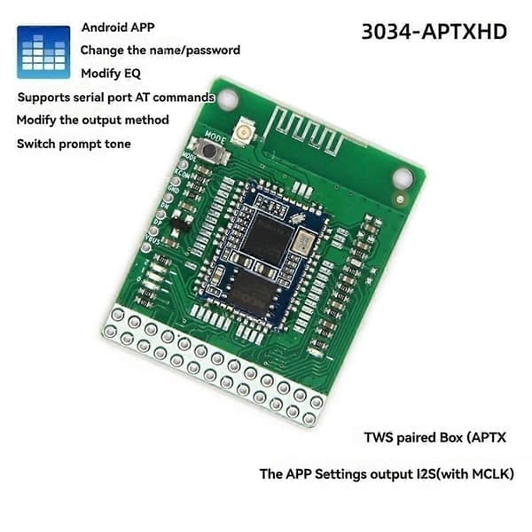 QCC3034 Bluetooth 5.1 I2S -moduuli Without call