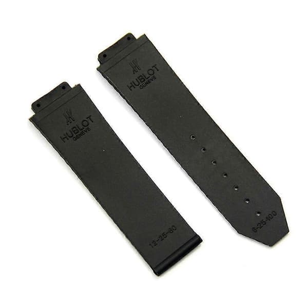 24 mm silikone rem, sort plastik urrem til Hublot