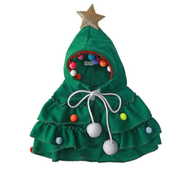 Kæledyr Julekostume Grøn Julemandskappe